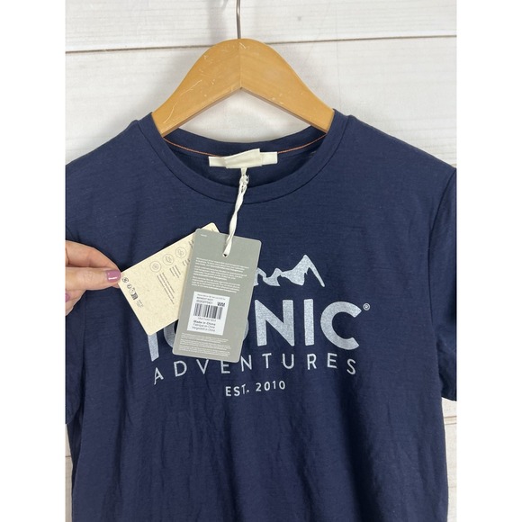 ICEBREAKER Tee Womens M Blue 100% Merino 150 Short Sleeve Co Logo NWT - Picture 4 of 10